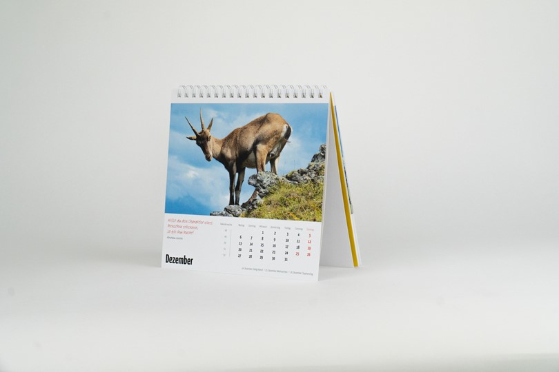 Tierkalender produziert durch die Herrmann AG Langnau.